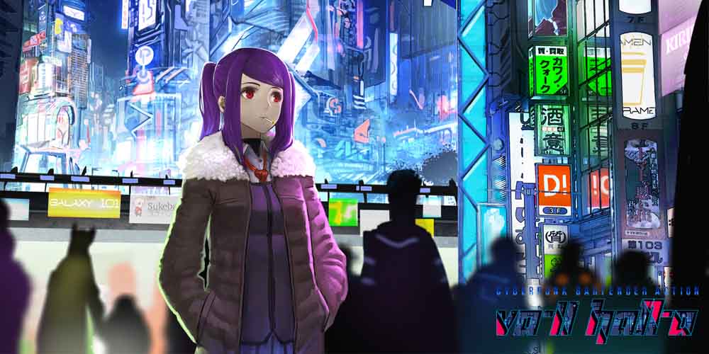 The main female character in VA-11 Hall-A Cyberpunk Bartender Action