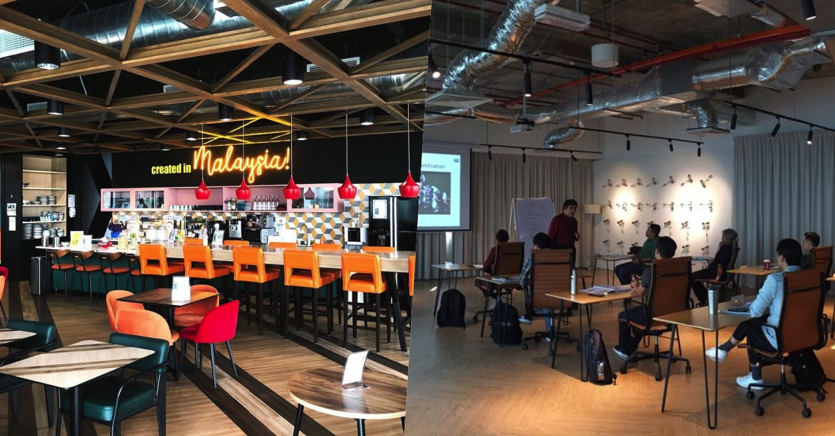 Gambar menunjukkan ruang co-working di UnionSpace oleh MDEC,
