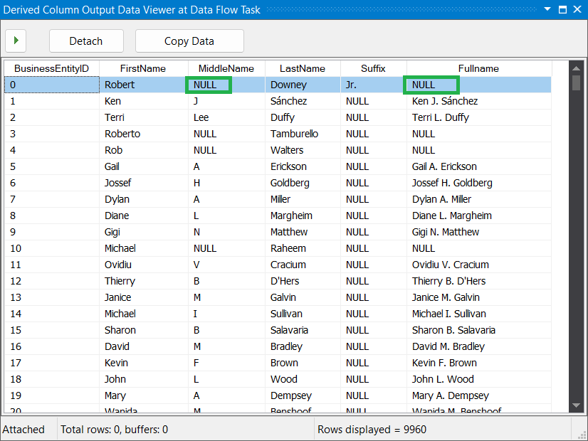 Null results to null when concatenating strings.