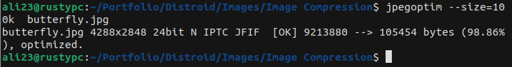Compress JPEG Images using Terminal on Linux