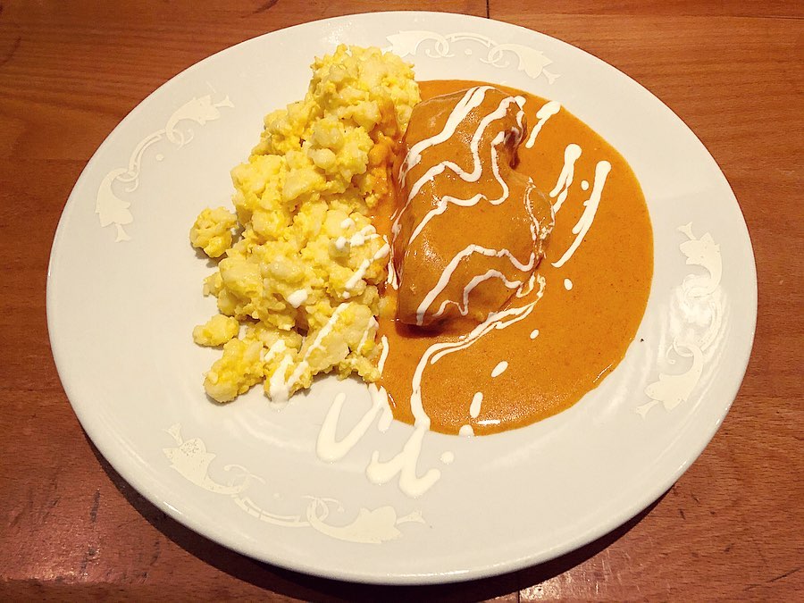 Creamy Chicken Paprikash with a side of nokedli