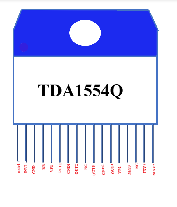 TDA1554Q pinout diagram