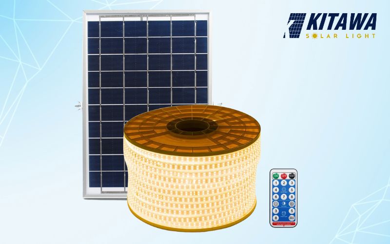 Đèn Led dây trang trí năng lượng mặt trời 50m DL150