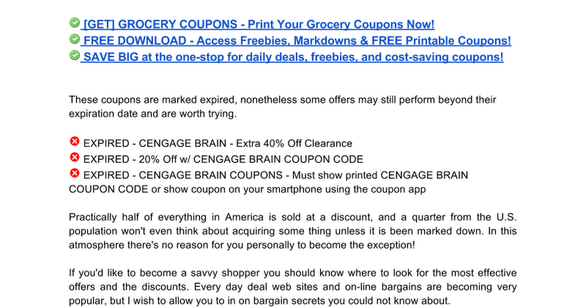 Cengage Brain Coupon Code Google Docs