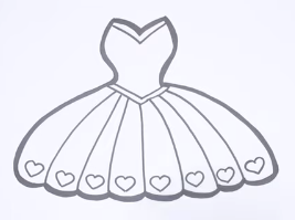 How To Draw A Dress for Kids