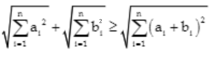 Công thức Minkowski trường hợp 2 bộ số - vận dụng cao logarit