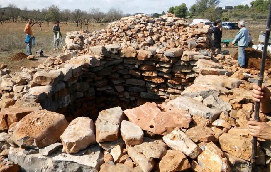 Navajos de las Navas en fase de reconstrucción