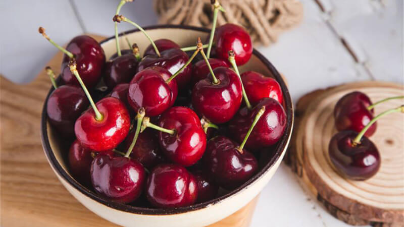 Lượng đường của cherry chỉ nằm mức 17% đến 19%