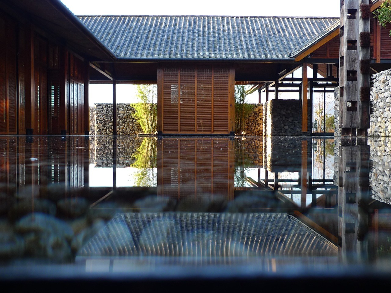 Interior view of the Water House by Lijang, China