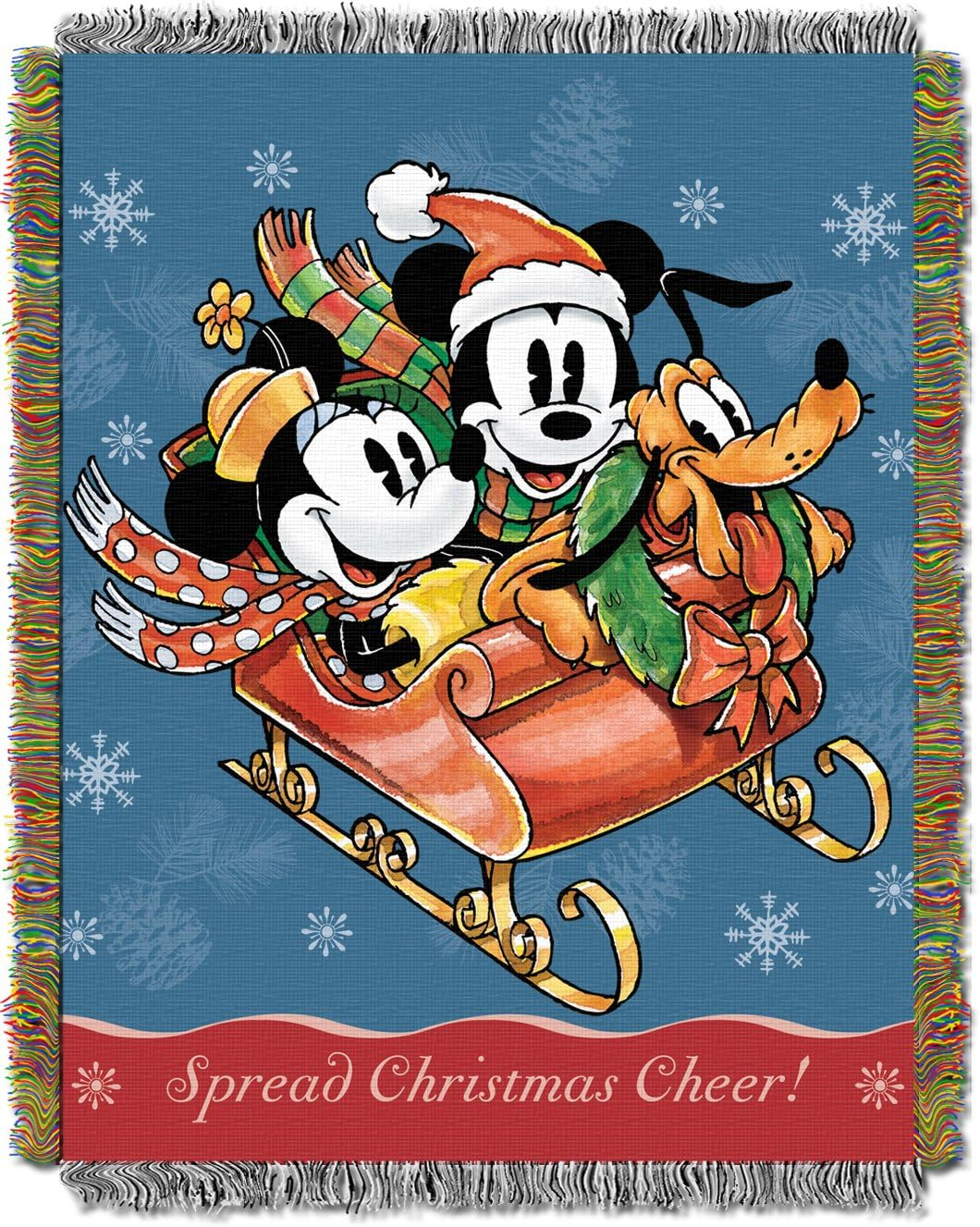 disney christmas woven blanket