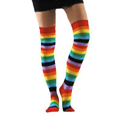 woman wearing socks over knee
