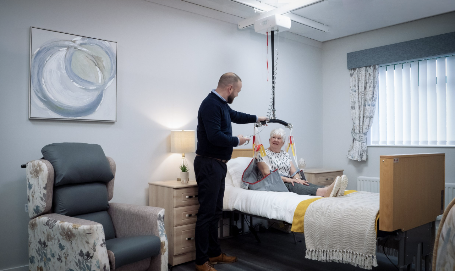 Ceiling lifts can help with caring for your loved ones