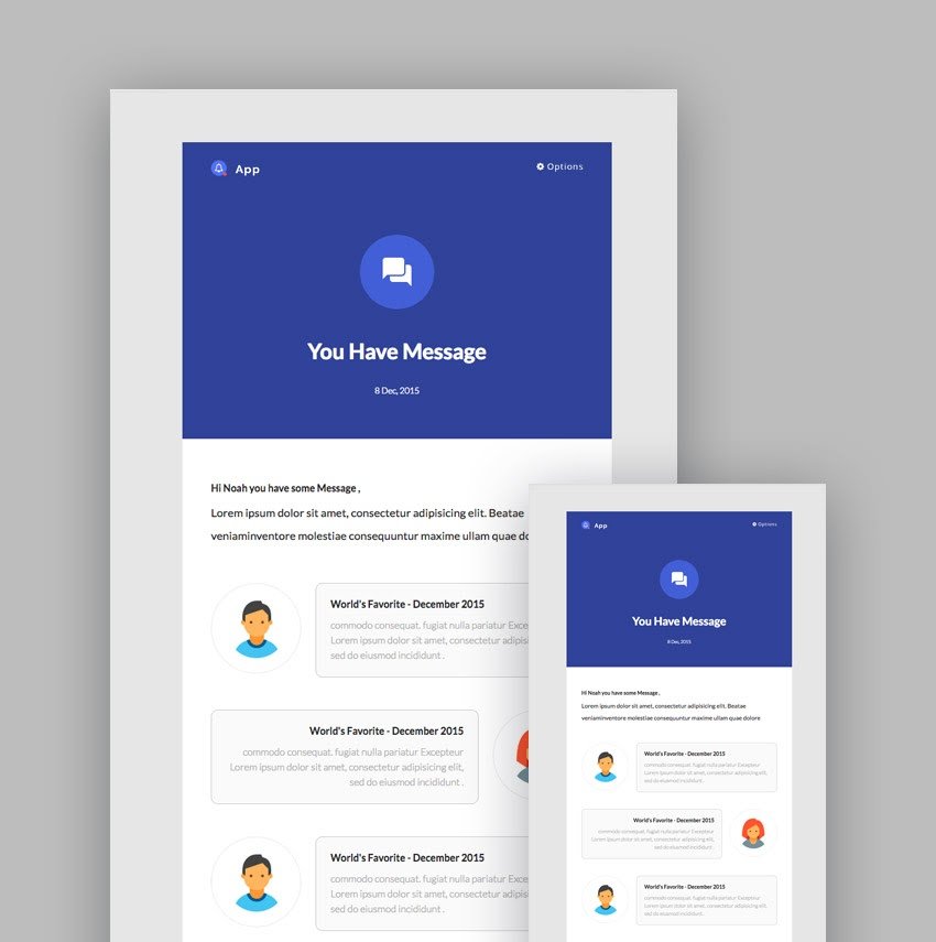 Best MailChimp Templates: Notification App