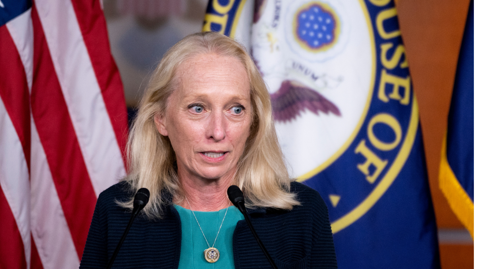 UNITED STATES - SEPTEMBER 21: Rep. Mary Gay Scanlon, D-Pa., speaks during the news conference introducing the Protecting Our Democracy Act in the Capitol on Tuesday, Sept. 21, 2021.