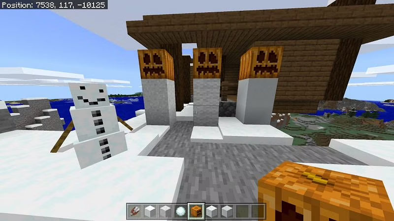 How to Build a Snow Man in Minecraft