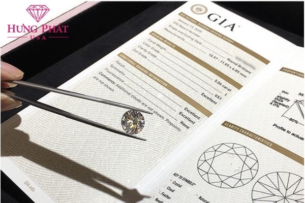 Các viên kim cương tại Hưng Phát USA đều có giấy chứng nhận GIA