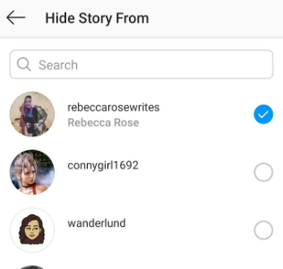step 3-Block someone from watching your Stories- 8 tips and tricks for Instagram Stories you probably didn't know