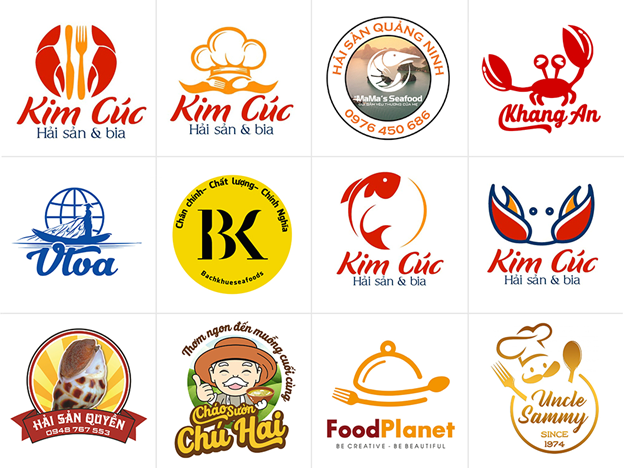 Logo cho các nhà hàng quán ăn hải sản