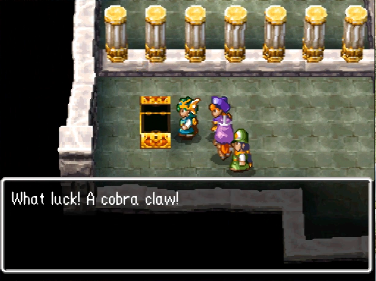 Where to find the Cobra Claw in Dragon Quest IV