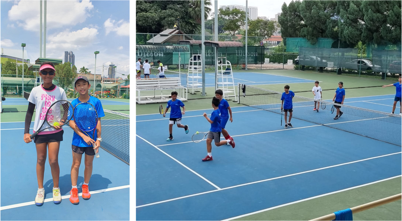 A group of kids playing tennis

Description automatically generated with medium confidence