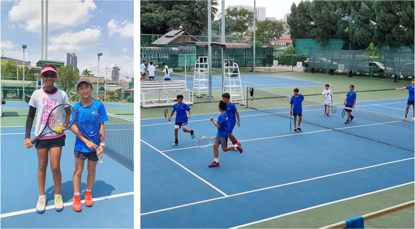 A group of kids playing tennis
Description automatically generated with medium confidence