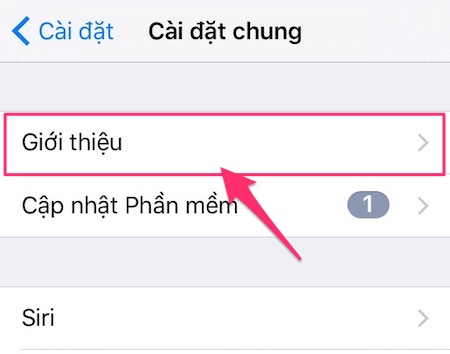 Bước 3: Vào Giới thiệu