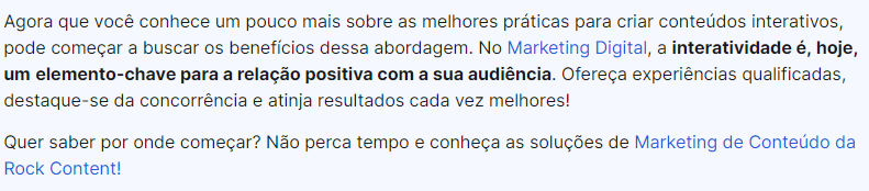 Exemplo de call to action da Rock Content