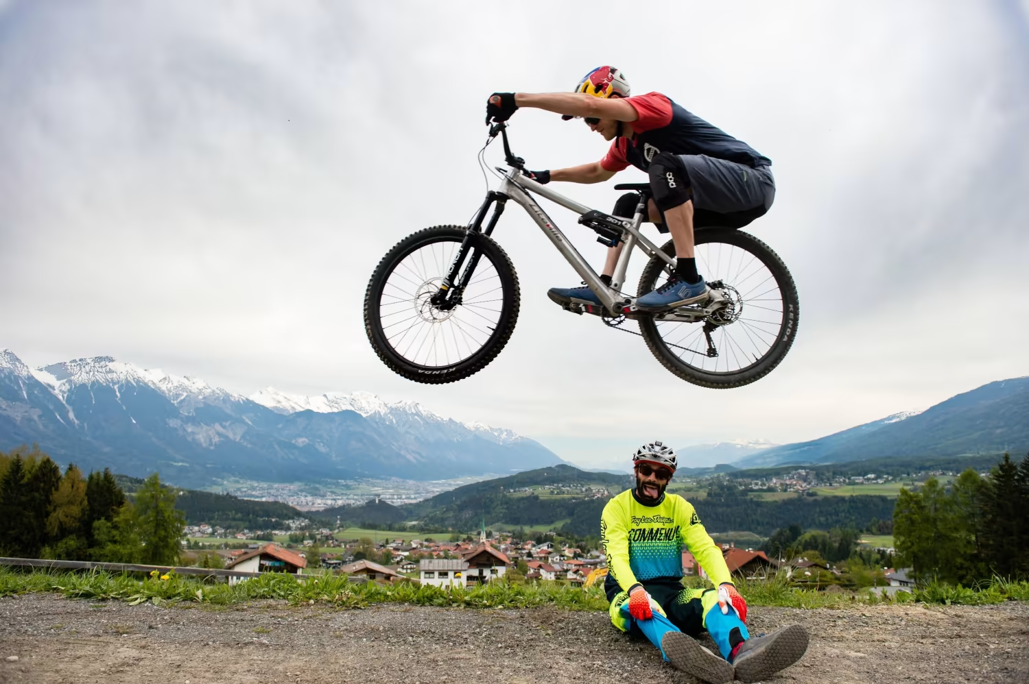 Doing a bunny hop on a mountain bike is similar to a bump jump, but it is considered one of the more advanced tricks.