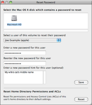 mac reset home directory permissions