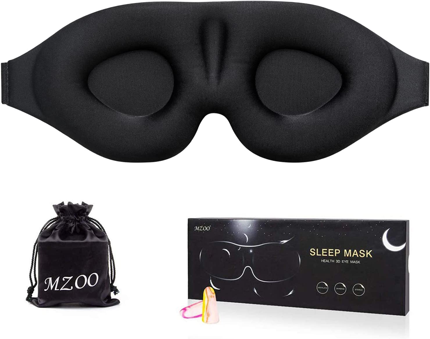 MZOO – Sleep Eye Mask, 3D Contoured Cup 