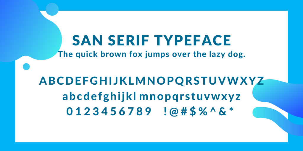 San Serif Typeface