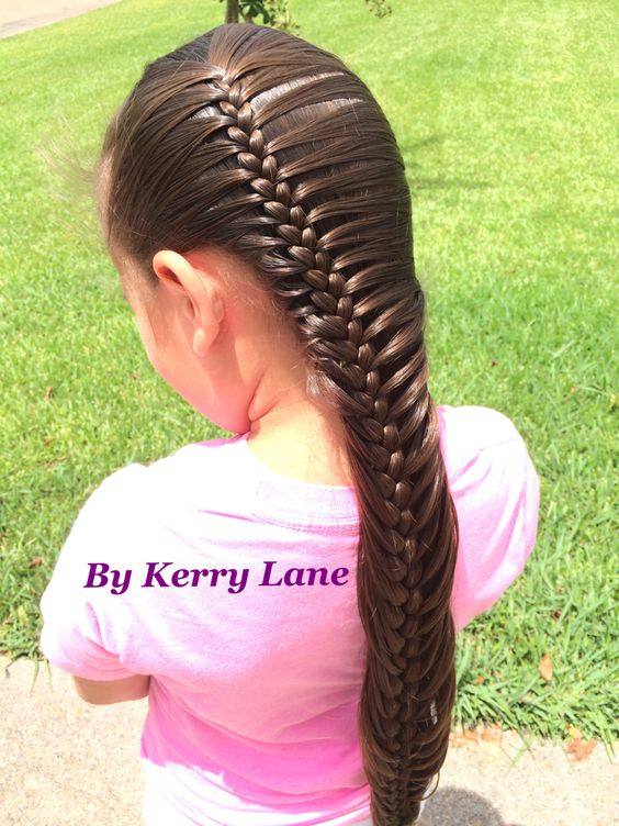 Another look of the fishtail braids rocked by this beautiful girl