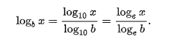 công thức logarit cơ số 10 và e