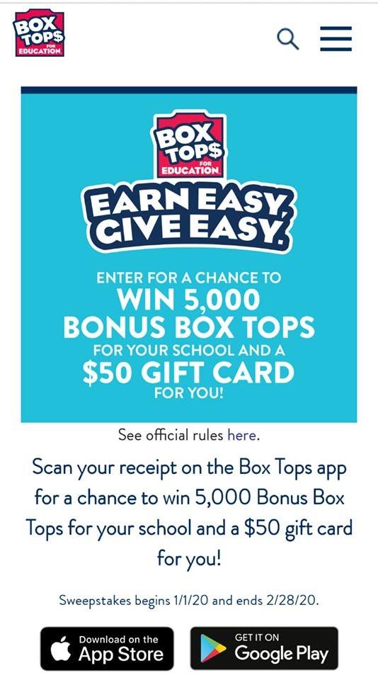 box tops contest image