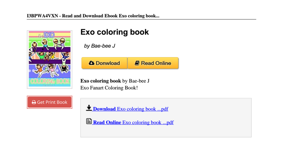 Download Exo Coloring Book Bae Bee J 1478194308 Pdf Google Drive