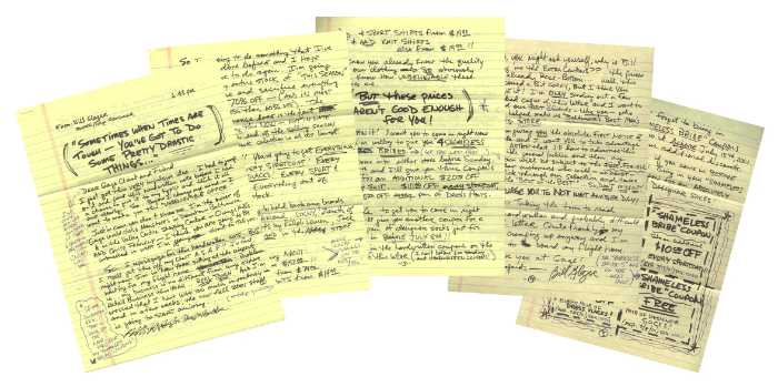 Bill Glazer direct handwritten letter examples that explain a membership campaign