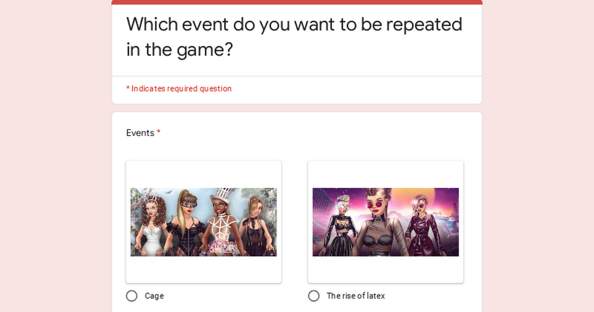 Which event do you want to be repeated in the game?