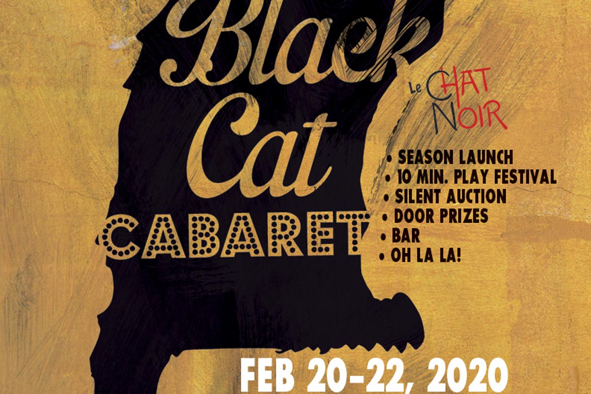 New Vintage Theatre event poster for Black Cat Cabaret