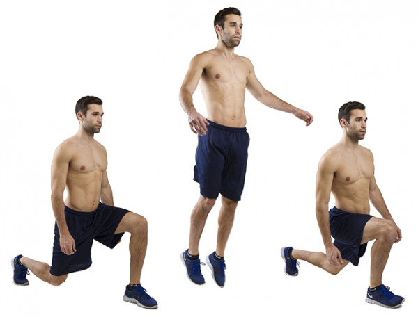 Bài tập Lunge Jump - Bài tập gym tại nhà giúp cơ chân phát triển cho nam
