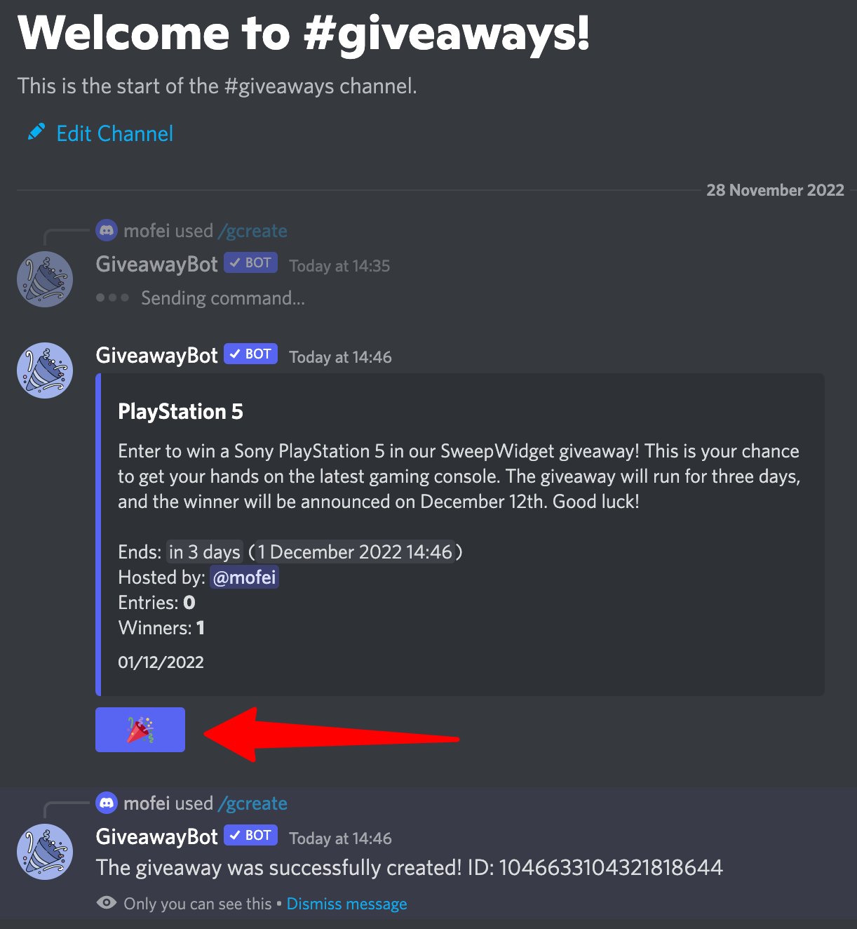 How to add a Discord giveaway bot in 2 minutes 