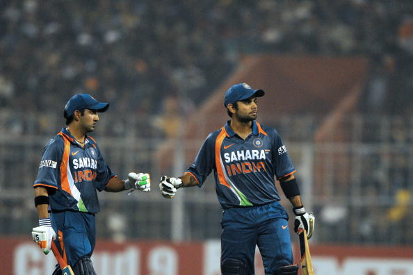 Kohli’sFirst ODI Century, Virat kohli with Goutam Gambir.