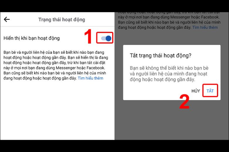 Cách tắt trạng thái online trên facebook