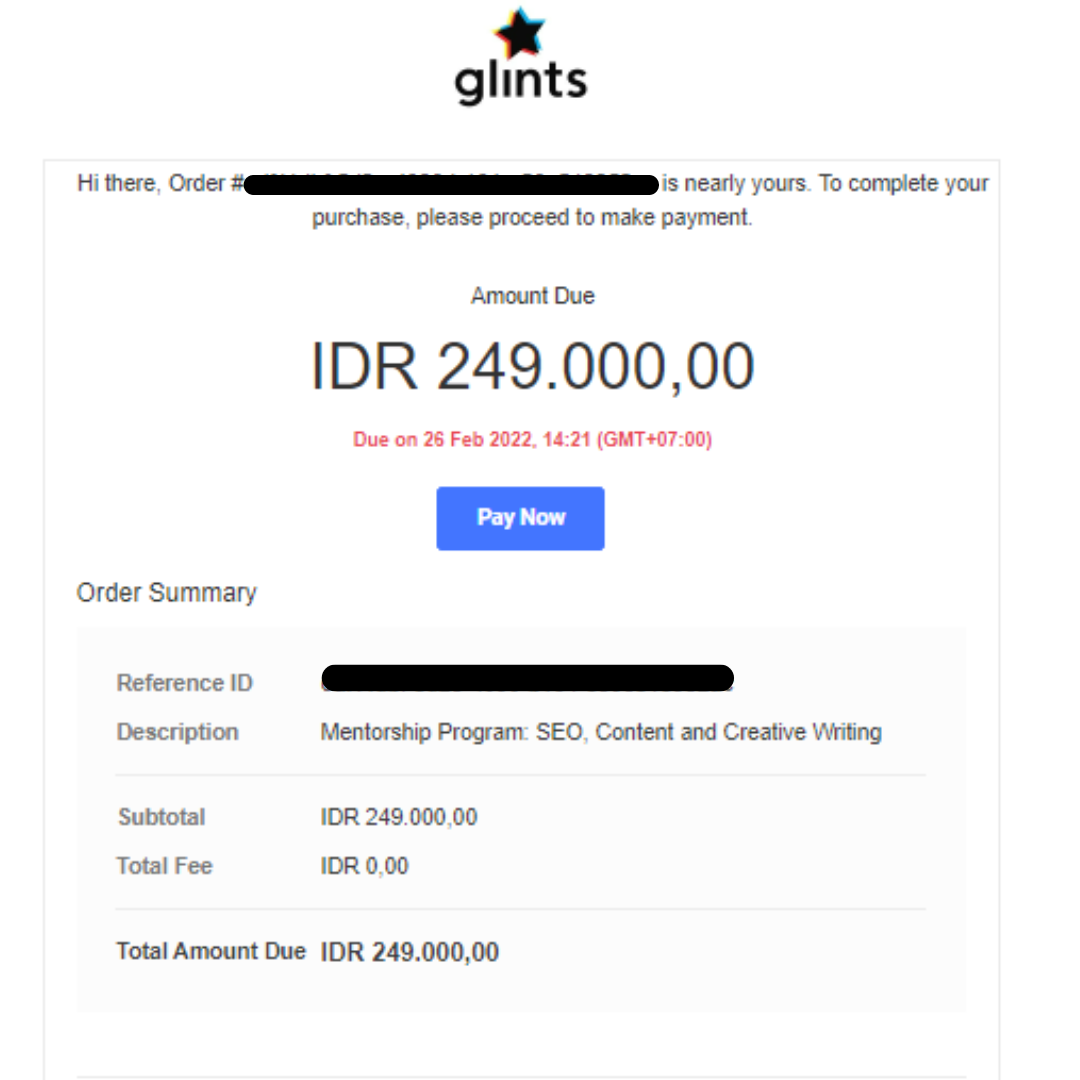 Contoh Invoice Email Penjualan