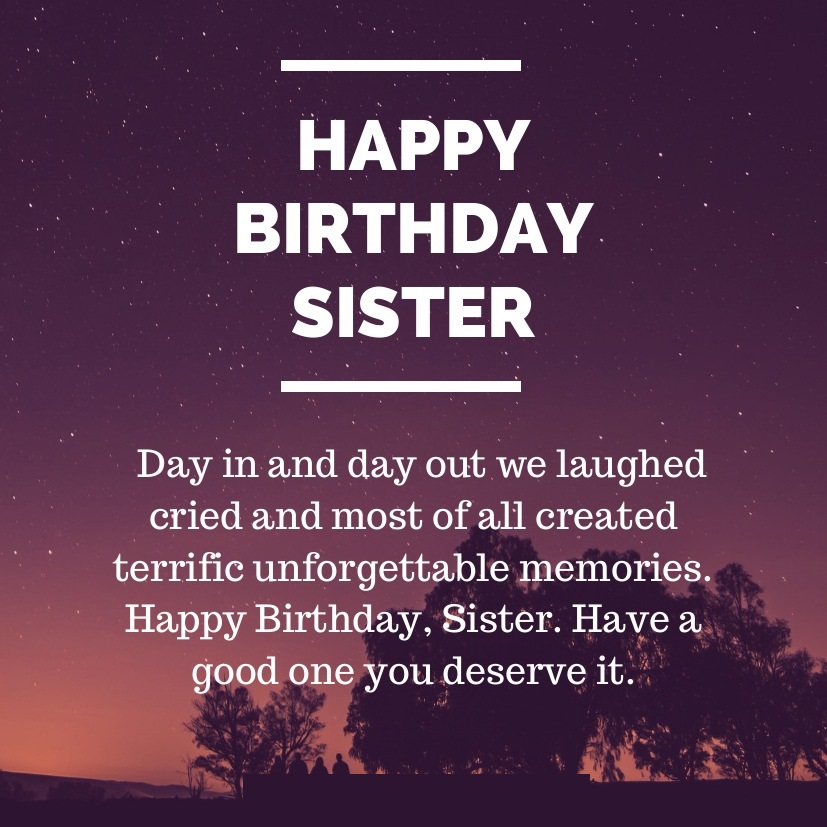 Funny Birthday Wishes for Your Sister.tring