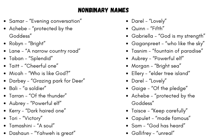 Nonbinary Names