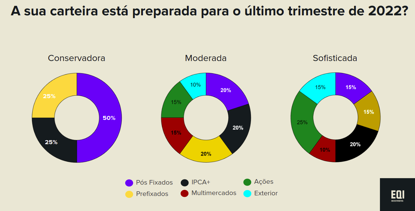 Gráfico perfil investidor em 2022: melhores investimentos com a mudança de governo