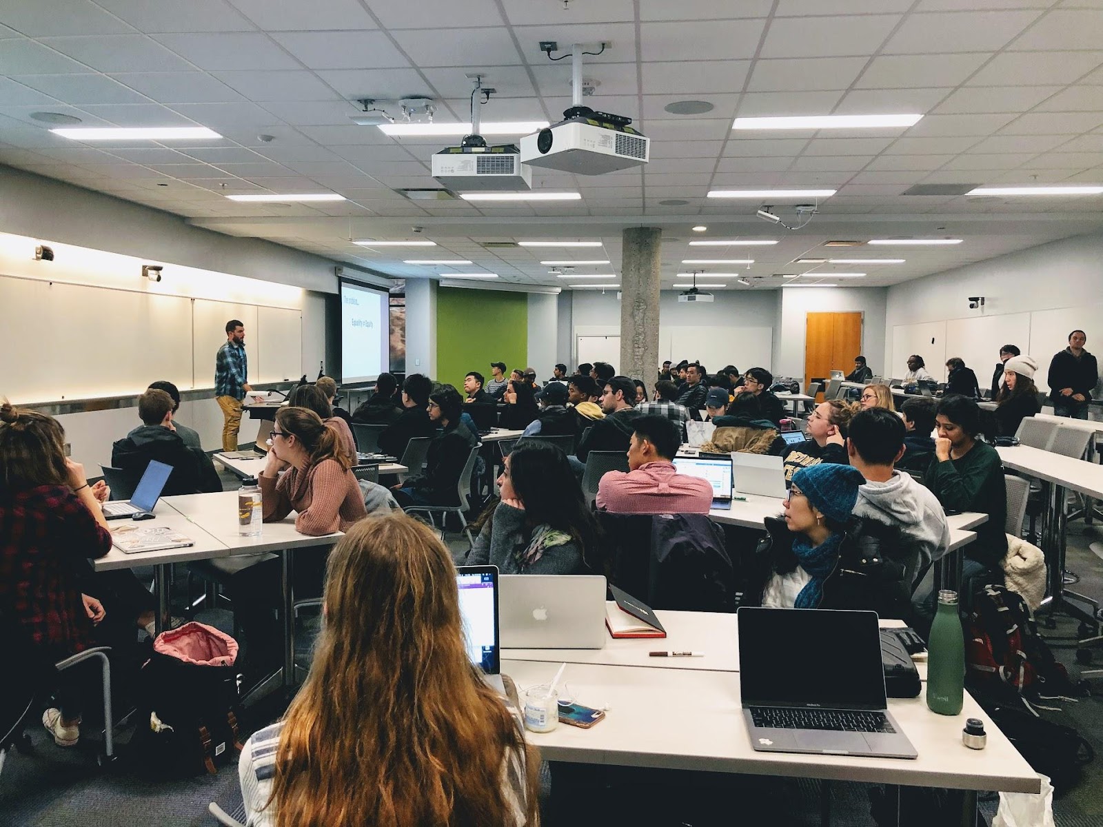 Guest lecturer presents to the class