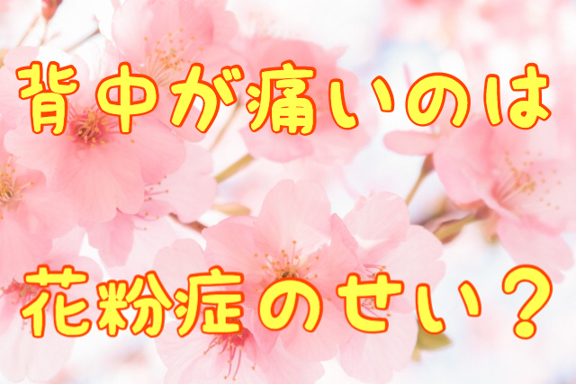 背中の痛みは 花粉症が原因 子連れママを応援しています