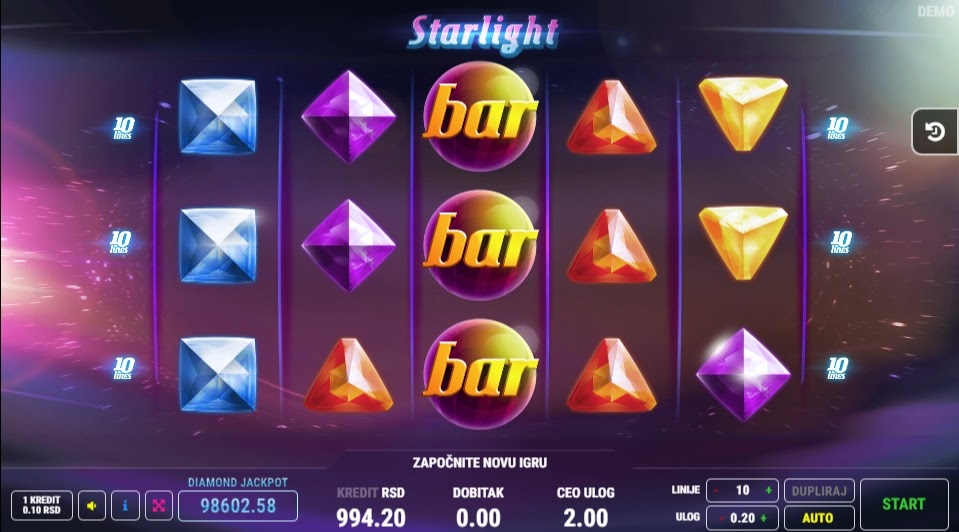 starlight slot screenshot fazi