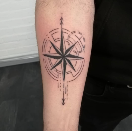 Compass Nautical Star Tattoo